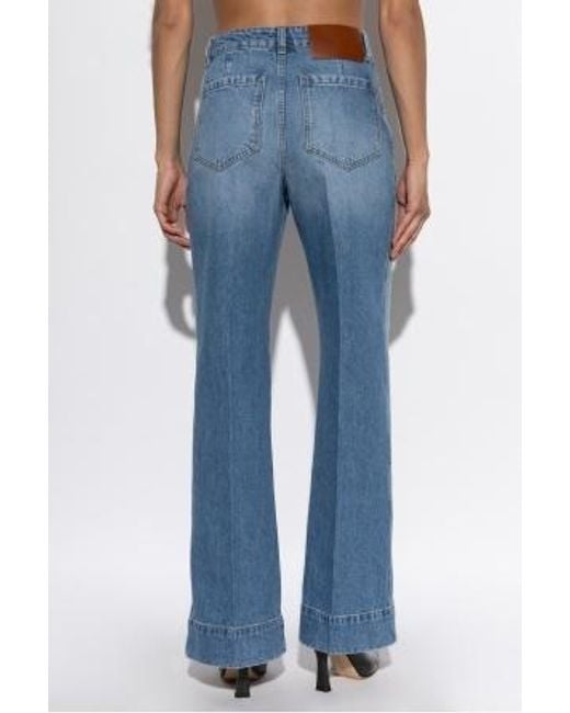Victoria Beckham Blue Alina Wide-Leg Jeans
