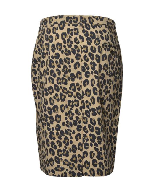 Aspesi Multicolor Leopard-Print Skirt