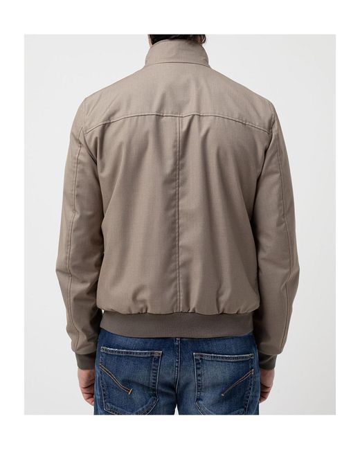 Moorer Gray Bernie Pum Bomber Jacket for men