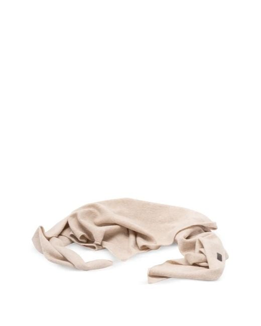 Brunello Cucinelli Natural Triangular Scarf