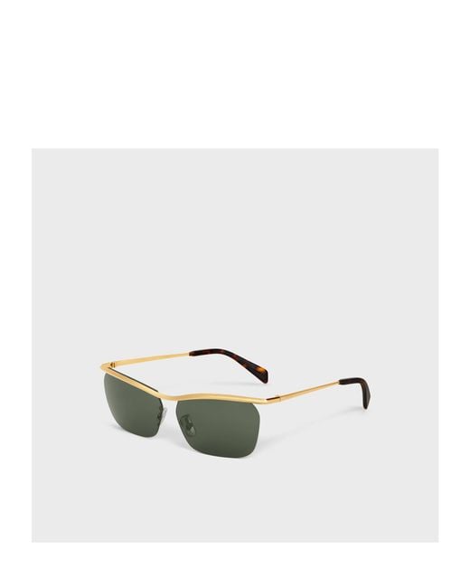 Céline Green Metal Frame 27 Sunglasses for men
