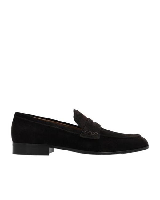 Gianvito Rossi Black George Round-Toe Loafers for men