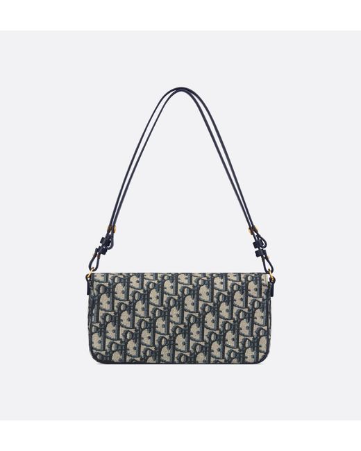 Dior White 30 Montaigne D-Vine Pouch With Chain