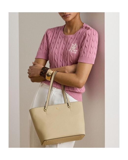 Ralph Lauren Natural Medium Karly Tote