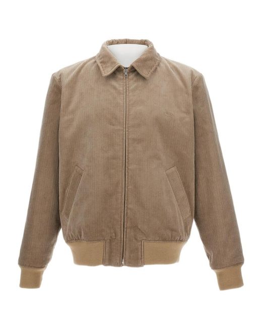 A.P.C. Natural Corduroy Zip-Fastening Jacket for men