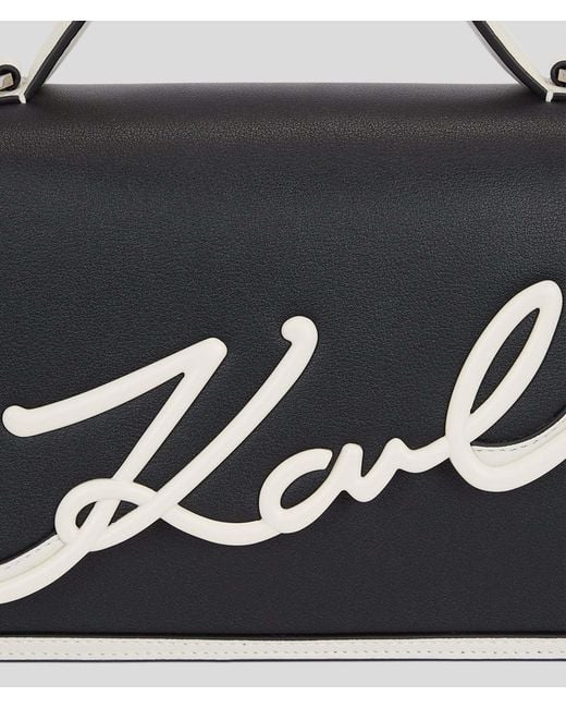 Karl Lagerfeld Black Small K/Signature Cross Body Bag