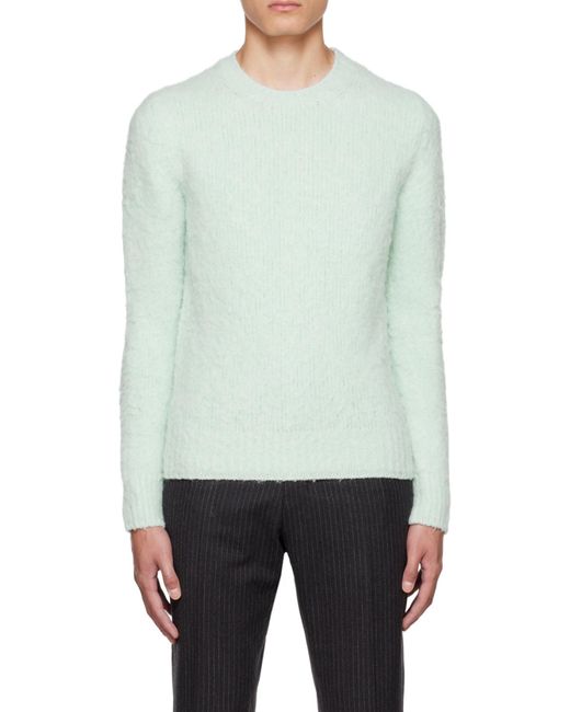 AMI Blue Long-Sleeved Crew-Neck Jumper for men