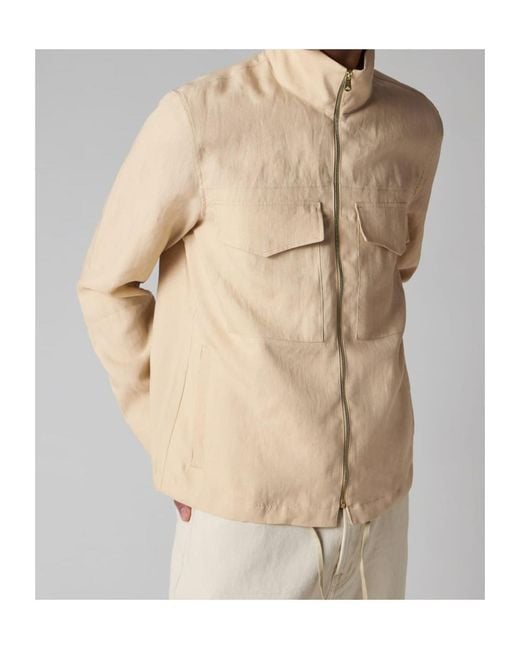 Paul Smith Natural Drawstring Zip-Front Jacket for men