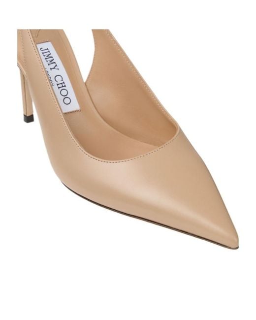 Jimmy Choo Natural Pointed-Toe High-Heeled Sandals