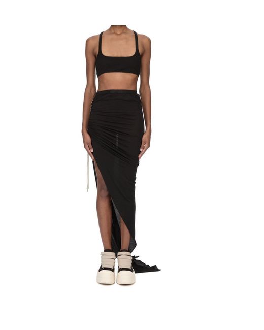 Rick Owens Black Square Neckline Top