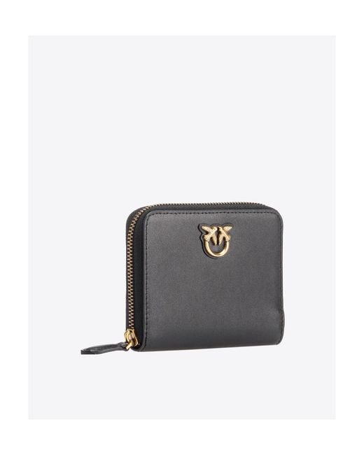 Pinko Black Square Zip-Around Purse