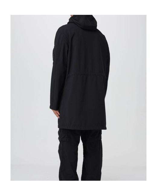 C P Company Black Lens-Detail Hooded Jacket for men