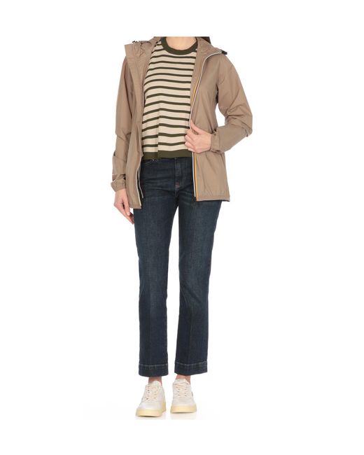 K-Way Brown Le Vrai 4.0 Claude Hooded Jacket for men