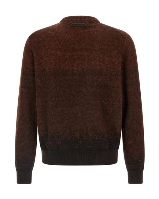 Berluti Brown Crewneck Knit Sweater for men
