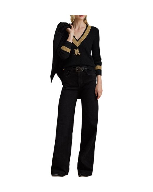 Ralph Lauren Black Meren Crew Neck Jumper