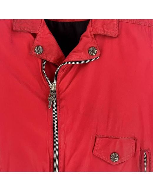 Chrome Hearts Red Long Sleeve Jacket for men