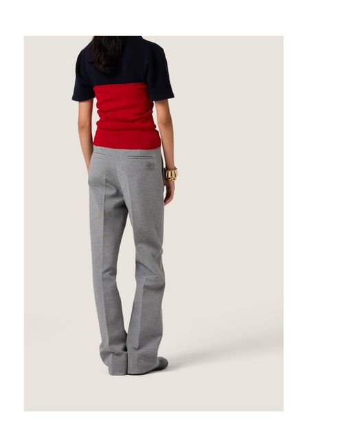 Miu Miu Red Cotton Knit Tube Top
