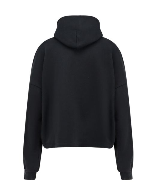 Balenciaga Black Cropped Cotton Sweatshirt