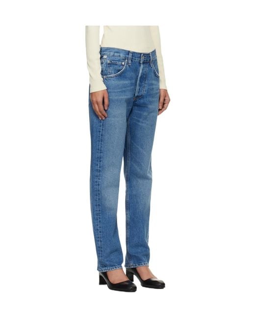 Citizens of Humanity Blue Anissa Straight Leg Jeans