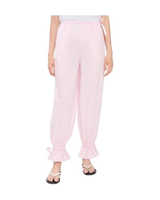 Posse Pink Elastic Waistband Casual Pants