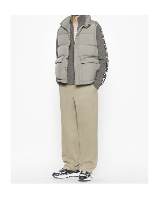 Maison Kitsuné Gray Puffer Gilet for men