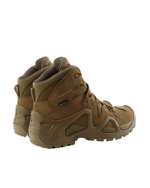 Lowa Brown Logo-Embroidery Boots