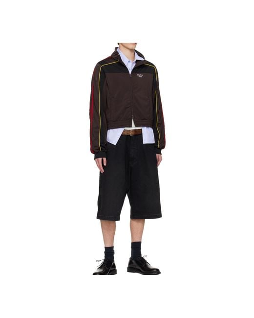 Martine Rose Blue Shrunken Track Jacket for men