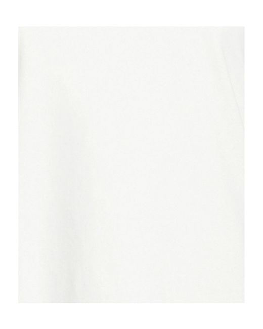 Max Mara White Solid-Color Short-Sleeved T-Shirt
