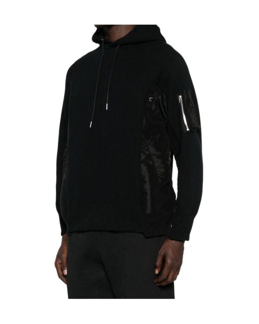 Sacai Blue Sponge Sweat Twill Hoodie
