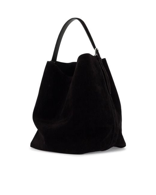 Totême Black Totême Belted Open Top Tote Bag