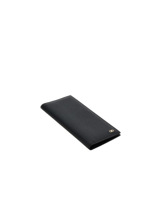 Ferragamo Black Ferragamo Logo Plaque Bi-Fold Wallet for men