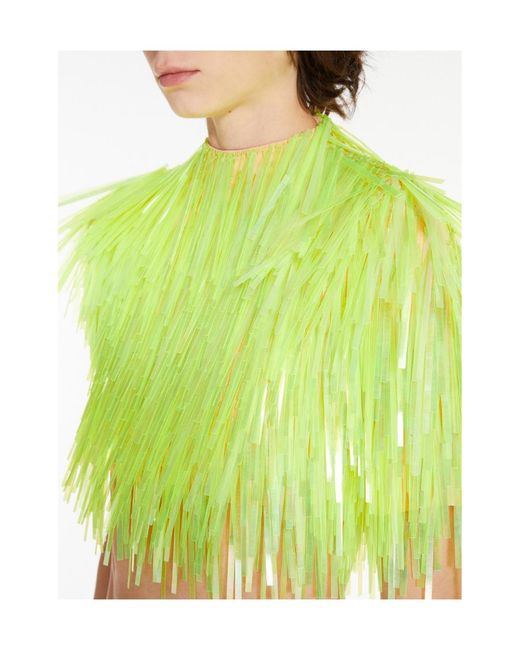 Sportmax Green Sequin-Decorated T-Shirt