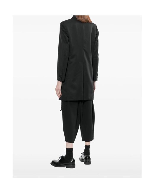 Comme des Garçons Black Feather-Trim Coat