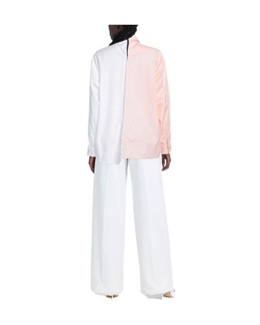 Marni Pink Two-Tone Long Sleeve Blouse
