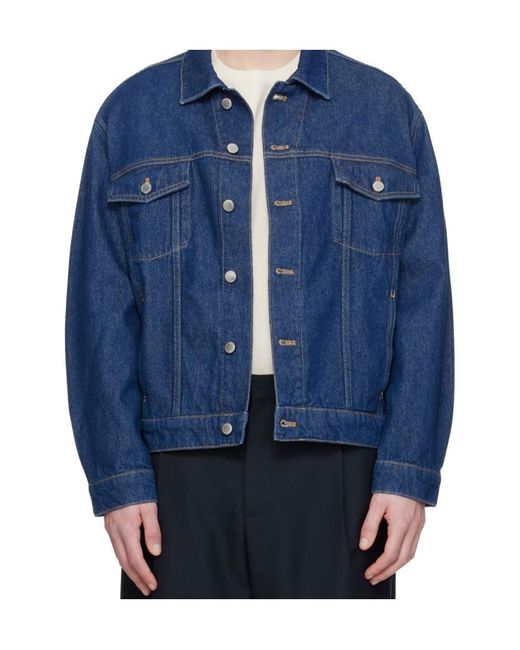 Maison Kitsuné Blue Denim Trucker Jacket for men