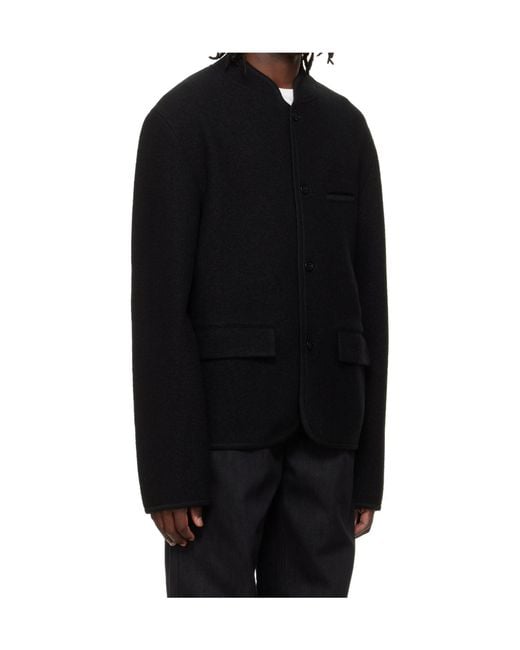 Rier Black Long-Sleeved Casual Jacket for men
