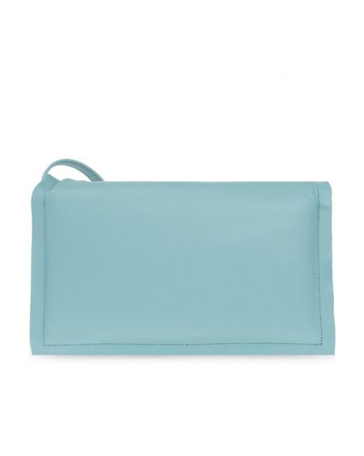 Ferragamo Blue Logo Flip Shoulder Bag