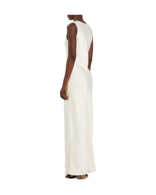 Rohe White Satin Maxi Dress