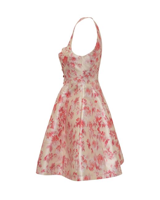 Philosophy Di Lorenzo Serafini Pink Floral-Print Flared Minidress