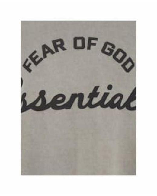 Fear Of God Gray T-Shirt With Short Sleeves And Round Neck for men