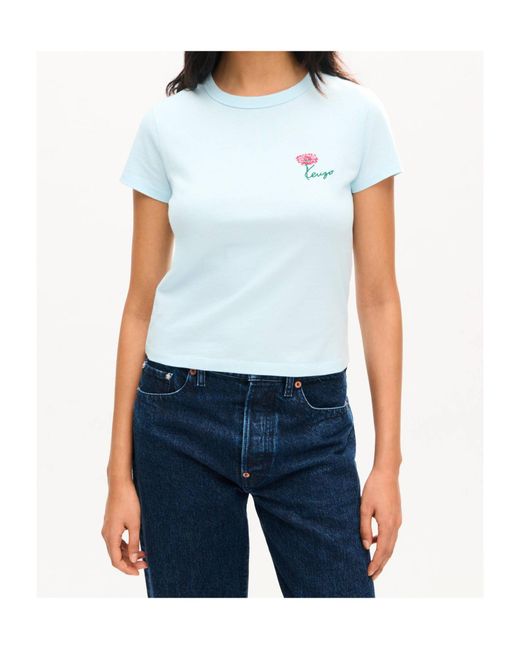 KENZO White Logo Embroidered Short Sleeved T-Shirt