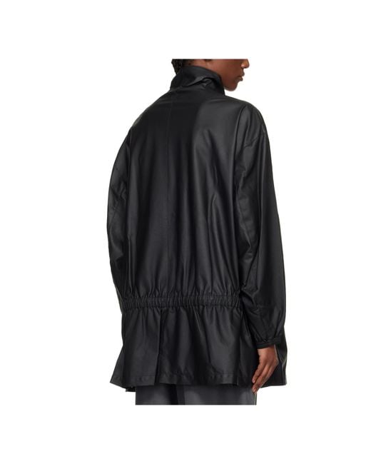 Alexander Wang Black Waist Bonded Leather Jacket