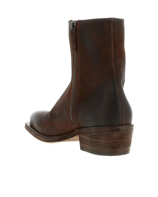 Marsèll Brown Zippered Boots for men