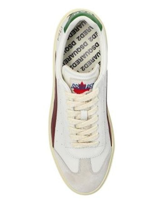 DSquared² Brown Logo Patch Lace Up Sneakers for men
