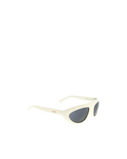 Céline White Cat Eye-Frame Tinted Sunglasses