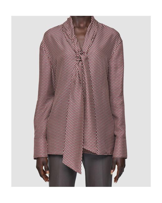 Joseph Brown Adele Printed Silk Blend Blouse