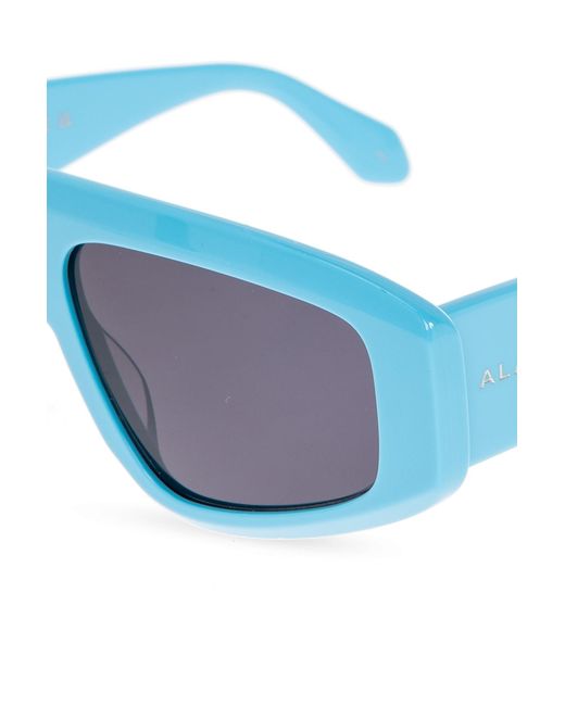 Alaïa Blue Alaïa Aviator Frame Sunglasses