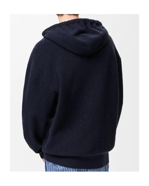 Loewe Blue Anagram Zip-Up Hoodie for men