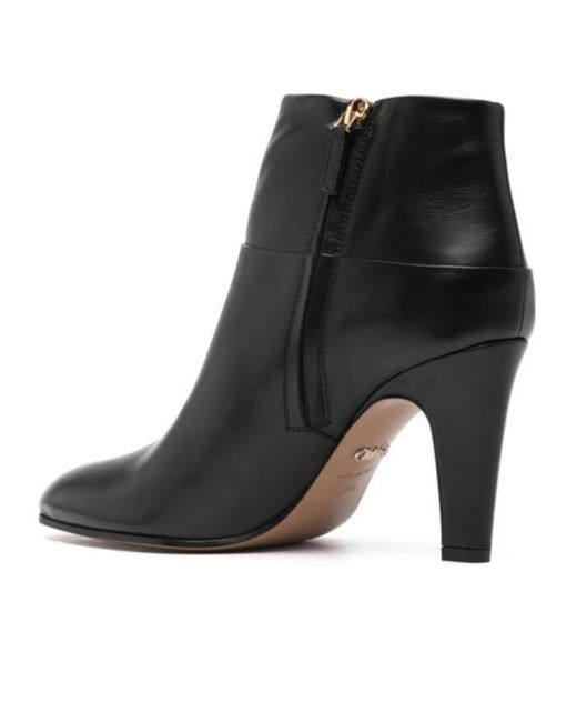 Chloé Black Leather Ankle Boots