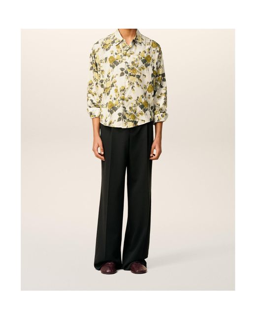 AMI Metallic Floral-Print Shirt for men